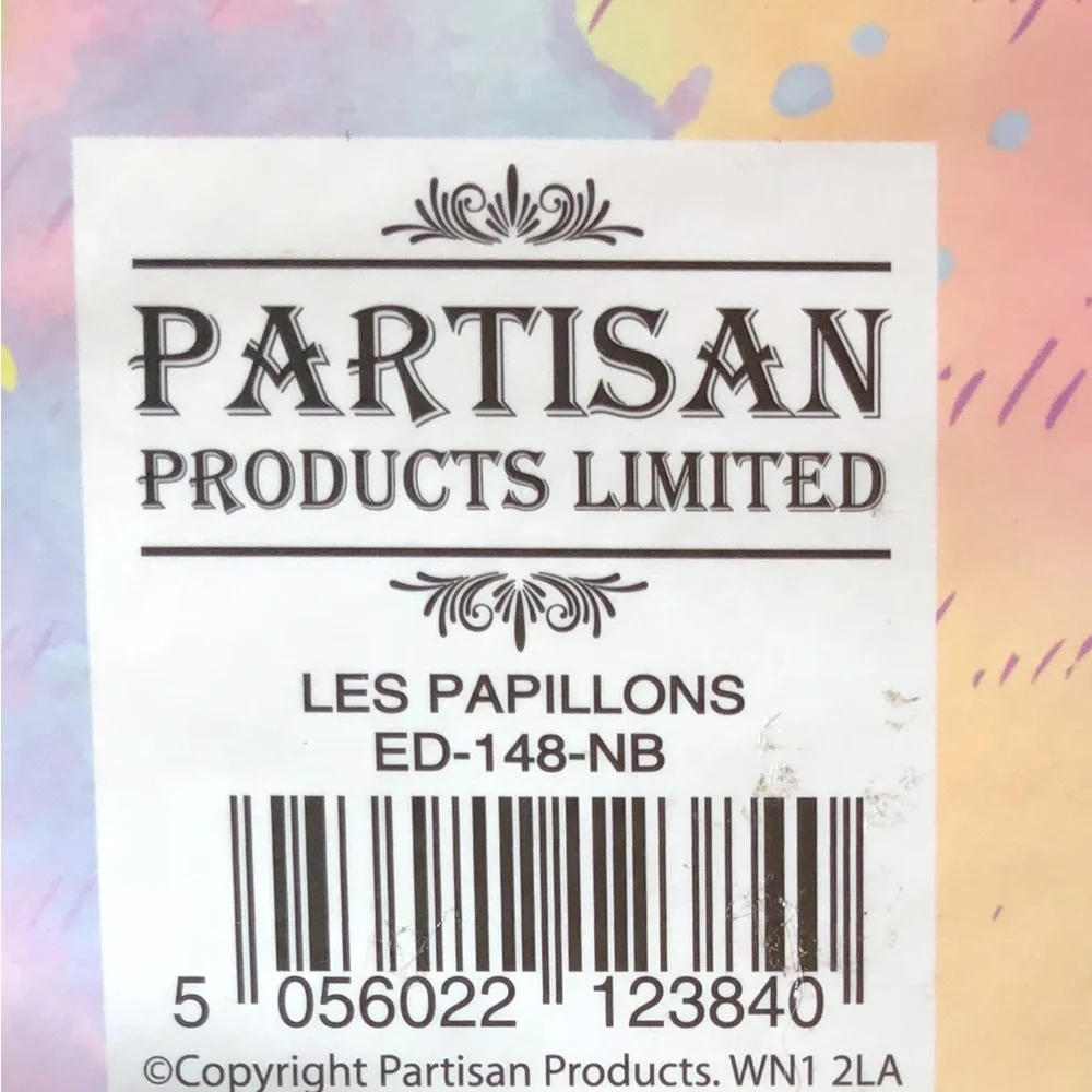 Partisan Les Papillons Designer-Inspired Gift Bags w Gift Tag + Seal - Set of 3